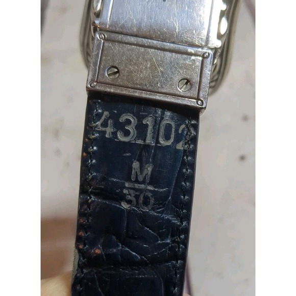 Brighton Reversible Swivel Faux Croc Belt‎ Sz M 30 Br/Bl Silver Buckles 43102 - Picture 2 of 6